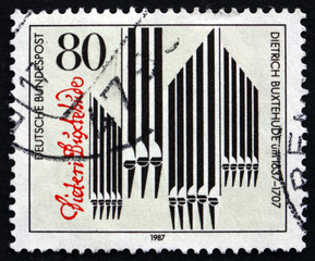 Postage stamp Germany 1987 Organ Pipes and Signature