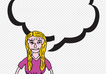 People thinking and peoples talking with dialog speech bubbles