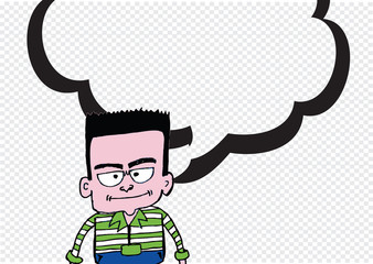 People thinking and peoples talking with dialog speech bubbles