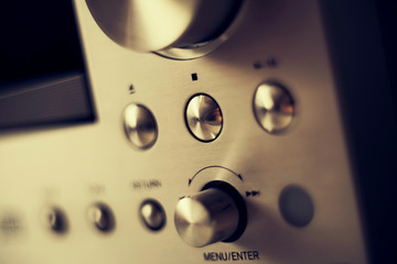 Hi-Fi Stereo Amplifier shiny button