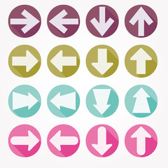 Arrow icons vector illustration shadow