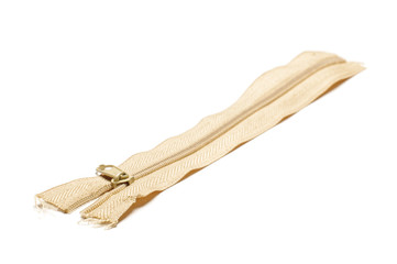 Zipper isolated on the white background