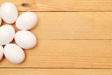 Eggs on the wood