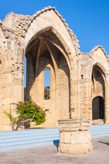 Fototapeta na wymiar medieval church ruins, Rhodes, Greece