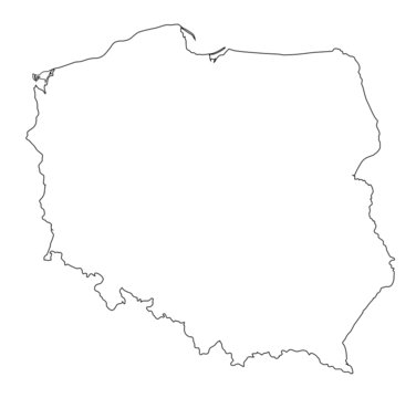 Poland shape map vector