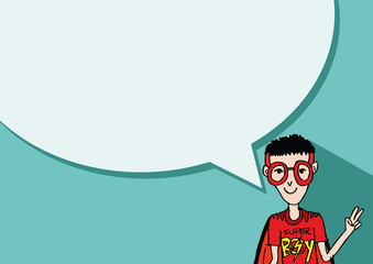 People thinking and peoples talking with dialog speech bubbles