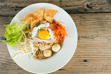 Thai Noodle Dish with Fried Egg