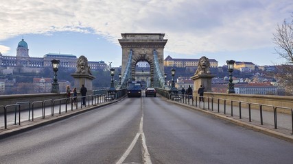 Obraz premium Chain Bridge in Budapest, Hungary