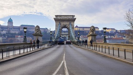 Obraz premium Chain Bridge in Budapest, Hungary
