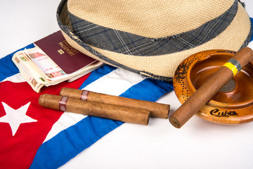 cuban cigar and hat