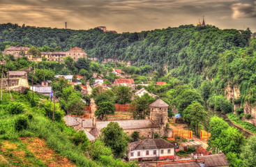 Fototapeta na wymiar View of Kamianets-Podilskyi city - Ukraine