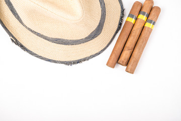 cuban cigar and hat