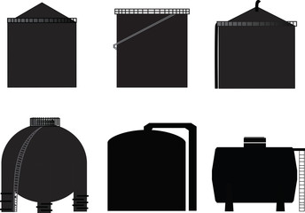 vector, icon storage tank for oil