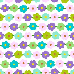 Seamless Background With Small Daisies