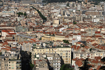 Vue des toits de Marseille