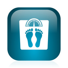 weight blue glossy internet icon