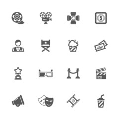 Cinema icons set.