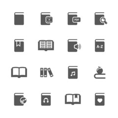 Books icons set.