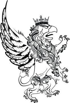 gryphon tattoo isolated09