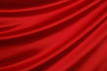 Red silk textile background