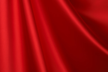 Red silk textile background
