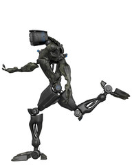 alien robot running
