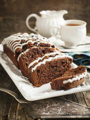 Triple chocolate loaf cake