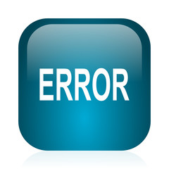 error blue glossy internet icon