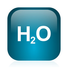 water blue glossy internet icon