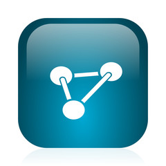 chemistry blue glossy internet icon