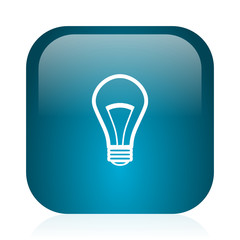 bulb blue glossy internet icon