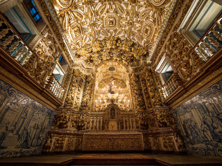 Fototapeta na wymiar Sao Francisco Church and Convent Altar, Salvador da Bahia, Brazi
