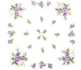 Tuch mit Blumendekor als Hintergrund