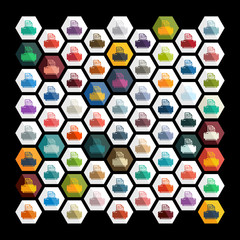 Flat design: typewriter