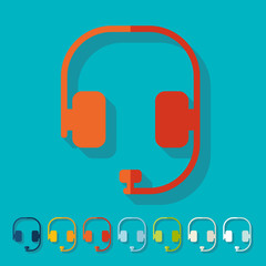 Flat design: headphones