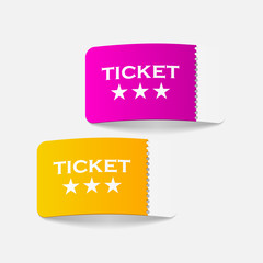 realistic design element: ticket