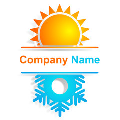 logo climatisation chauffage , air conditionné