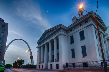 old court house and surrounding buildings in saint louis
