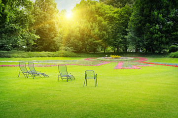 Obraz na płótnie Canvas beautiful summer park
