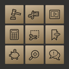 Shopping web icons, buttons set