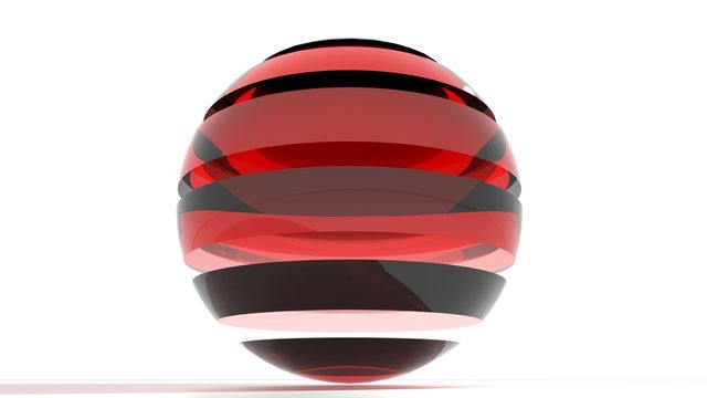 Logo red glass sphere