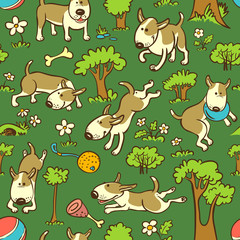 Obraz premium pattern with dogs