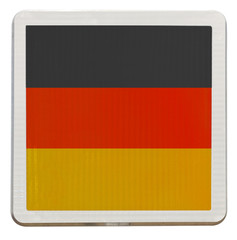 drapeau allemand sur panneau de signalisation