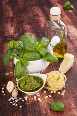 Basil pesto.
