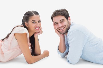 Attractive young couple smiling at camera