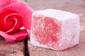 turkish delight with rose flavour 