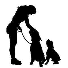 Vector silhouette of people.