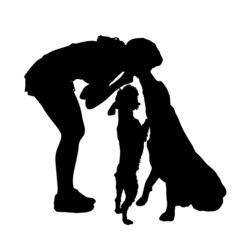 Vector silhouette of people.