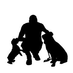 Vector silhouette of people.