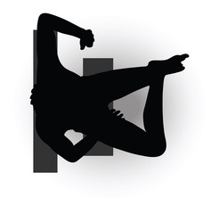 man silhouette on sofa